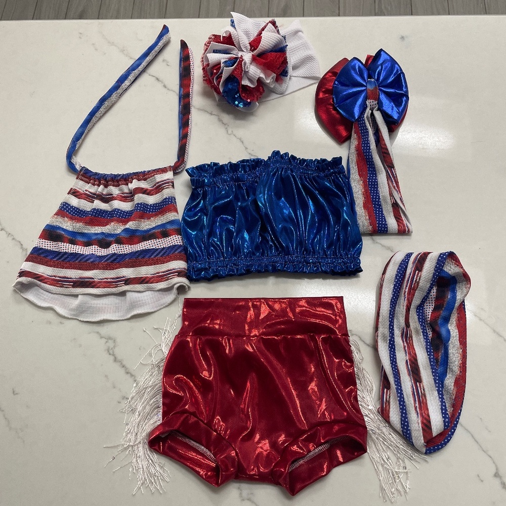 Toddler Girls 4th of July Outfit Set